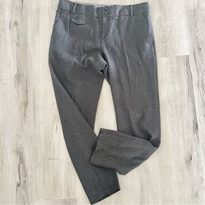 Banana Republic Dark Gray Slim Fit Ankle Zip Brushed Cotton Pants 10